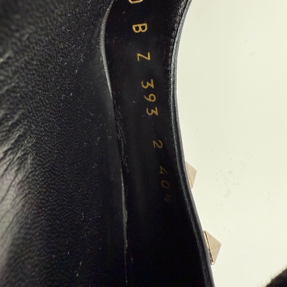 NEW!!! VALENTINO NOIR ROCKSTUD BLACK 100MM SLING BACK PUMPS SIZE 40.5 - Picture 6 of 8